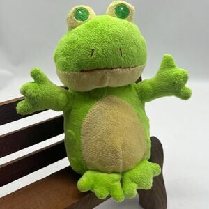 Frog Plush Green Yellow Stuffed Animal Toy‎ Soft Cute Cuddly Sensory Plush